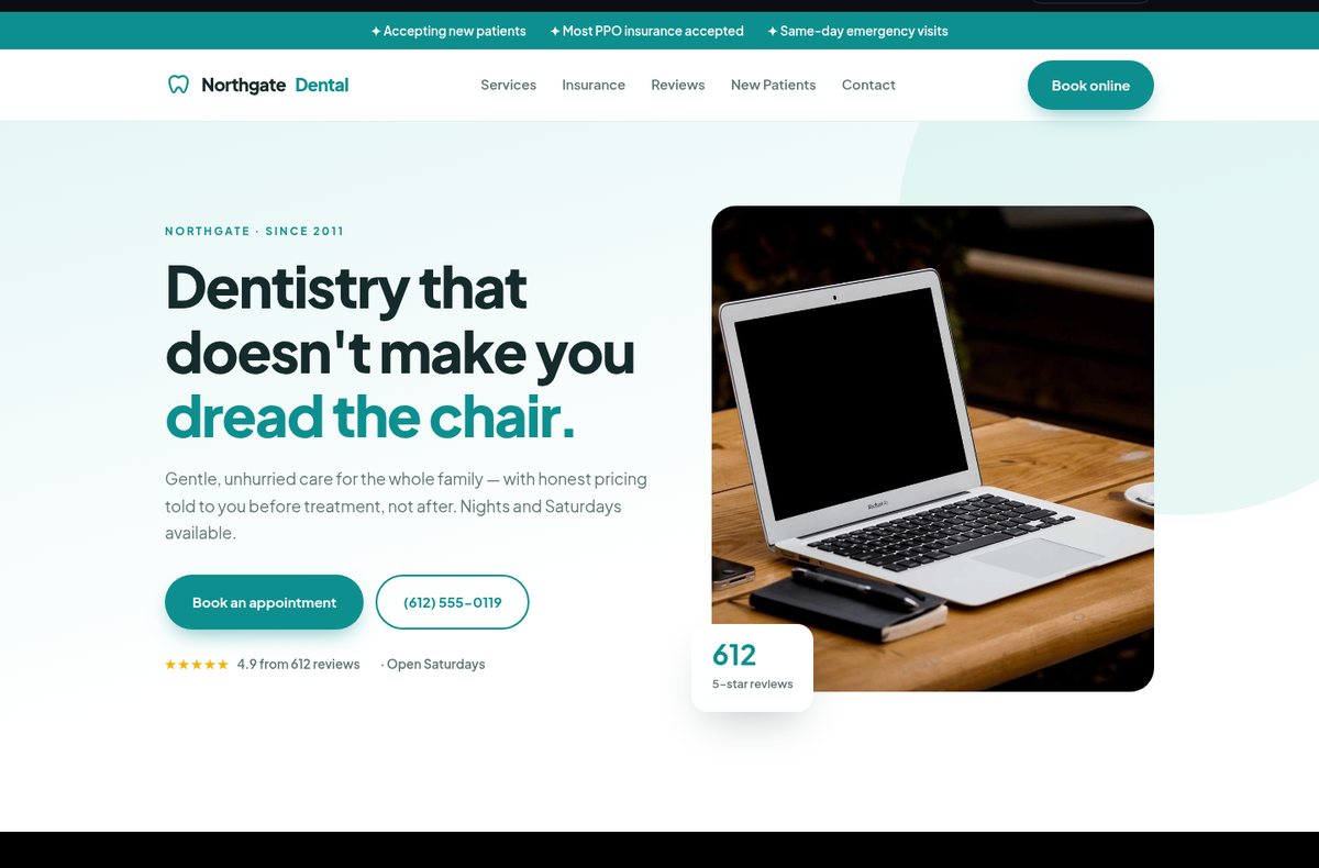 Northgate Dental website preview